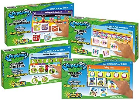 Primary Concepts AA4319 FlipChex Special: Math Readiness (Set of 4)