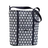 Meridian Navy Shopper Quilted Tote Bag by Victorian Heart