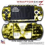 Radioactive Yellow WraptorSkinz Skin and Screen Protector Kit fits Sony PSP ....