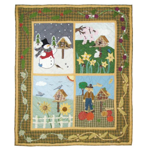 Patch Magic 50-Inch by 60-Inch Four Seasons Throw