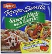 Lipton Recipe Secrets, Savory Herb with Garlic, 2-Count 2.4-Ounce Boxes (Pack of 12)