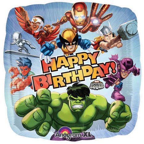  Marvel Squad Birthday Party supplies mylar balloon 18 inch