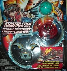 Bakugan Battle Brawlers GREY GRIFFON - RED LASERMAN Starter Pack Series 1 with 3 Metal Gate Cards