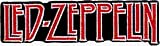 Led Zeppelin - Red, Black & White Classic Logo - Embroidered Iron On or Sew On Patch