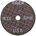 Weiler Tiger 1/4" Arbor, 1/16" Thickness, 2"Diameter, A60T Grit, Small Type 1 Reinforced Cut-Off Wheel