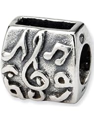 Reflection Beads Silver Clef and Music Notes Entertainment Bead