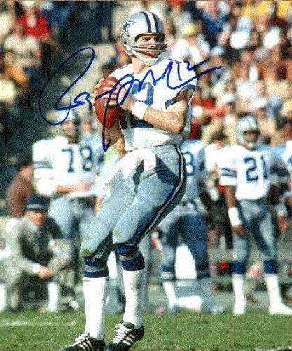 Autgraphed Roger Staubach Dallas Cowboys 8x10 Photo