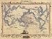 1800'S THE WORLD MAP VOYAGES CAPTAIN COOK VINTAGE POSTER REPRO