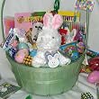 Deluxe Kids Green Easter, Birthday, Get Well Soon, Big Sister, Big Brother Gift Basket - Candy, Games, Coloring, Activites, FUN! And a Webkinz Lil Kinz Rabbit