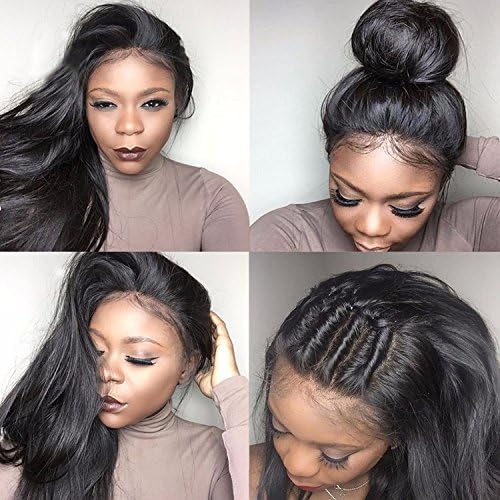 Yazi Hair Lace Front Wigs for Black Women Straight Human Hair Long Lace Front Wig (12inch with 130% density #1)