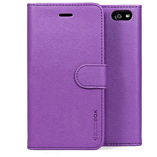 Fire Phone Case, BUDDIBOX [Wallet Case] Premium PU Leather Wallet Case with [Kickstand] Card Holder and ID Slot for Amazon Fire Phone, (Purple)