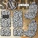 Automotive : 11pc Safari Zebra Car Mats Seat Steering Wheel Cover Set