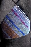 Miracle Blues Silk Pocket Square, 100% Silk Dupioni - by Royal Silk Miracle Blues Silk Pocket Square, 100% Silk Dupioni - by Royal Silk
