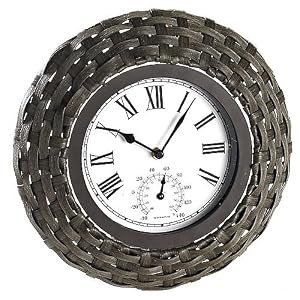 Palm Island Home 12 Rattan Clock and Thermometer by Palm Island Home