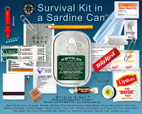 Emergency Survival Kit in a Sardine Can - 2 Pack