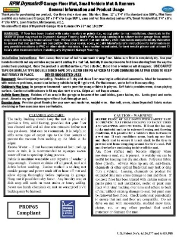 Drymate Max Small Vehicle Mat 8ft 4 in x 7ft 4 in