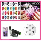 Konad Nail Art Mini Set Polish, Stamper, & Scraper + Image Plate M49 World Cup Soccer + A-Viva Nail File