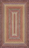Braided Area Rug Cotton Fabric Cottage 8x10 Wine Rust