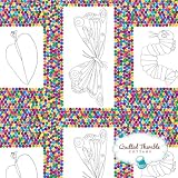 The Very Hungry Caterpillar - Coloring Book Quilt Panel (5626-M)
