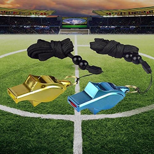 2 PCS Stainless Steel Coach Whistle with Lanyard.Customized version