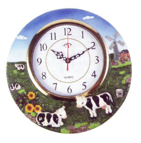 Cow Ceramic Wall Clock