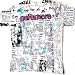 Paramore News All Over White Slim Fit Adult T-shirt