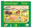Ravensburger 03636 - Kunterbunter Bauernhof, 10 Teile Holzpuzzle