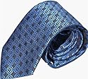 Krawatte von Milano Exclusive, Musterdesign, schwarz- blau