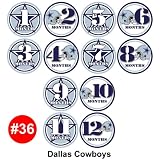 FOOTBALL DAL COW Baby Month Onesie Stickers Baby Shower Gift Photo Shower Stickers, baby shower gift by OnesieStickers