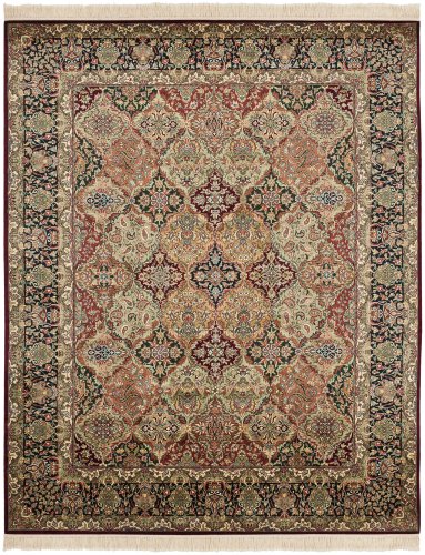 Safavieh Royal Kerman Collection RK12B Hand Knotted Multicolor Wool Area Rug, 5-Feet by 7-Feet