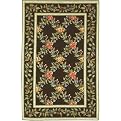 Safavieh English Trellis Wool Hook Rug Collection - Black