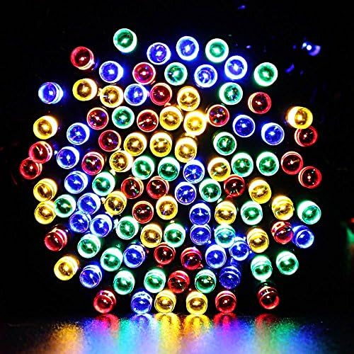 Goalsun Solar Fairy String Lights 39ft 100 LEDs Starry String Lights Waterproof Christmas Ambiance Lighting with Light Sensor for Outdoor and Indoor Wedding Party Halloween Lights Decoration (color)