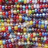 Preciosa Ornela Czech Seed Bead, Luster Transparent Mix, Size 6/0, 6 strings