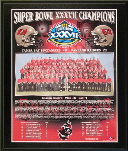 Tampa Bay Buccaneers Large Healy Plaque - 2002 Super Bowl Champs