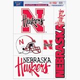 Nebraska Cornhuskers Static Cling Decal Sheet **
