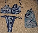 Marine Woodland Digital Camo Bra Thong Hunting Bag Set OSFM