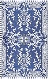 Outdoor Area Rug or Kitchen Mat - 4 x 6 Blue Patio Indoor Outdoor Area Rugs Reversible & Waterproof