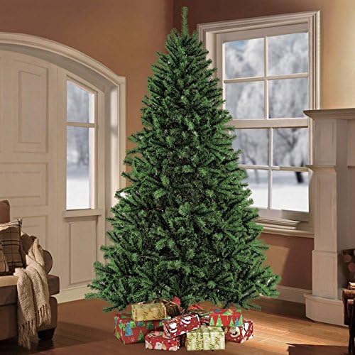 Puleo International 7.5 Foot Un-Lit Northern Fir Unlit Artificial Christmas Tree, Green