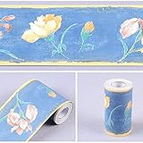 LoveFaye 墨画フヨウ自己接着壁紙ボーダーズ家庭装飾品 DIY 簡単 貼付シール 防水