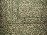 Daisy Chain Block Print Tapestry-Table-Spread-Sage