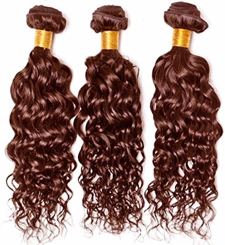 Anth Malaysia Curly 100% True Real Hair Pack of 3 (22"22"22", 4# Chocolate Brown)
