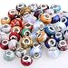 50X Glasperlen Glas Howlith Spacer 14X10mm Charms Neu