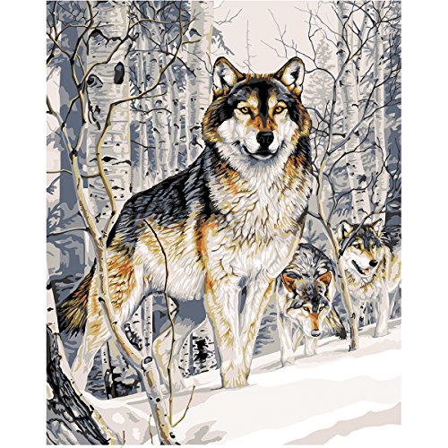 Wolf Paint By Numbers Kits Absolutely Beautiful PBN Kits of Wolves In