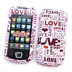 Samsung Galaxy 3 i5800 Snap On Protector Hard Case "Love Love Love" Design