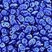 Czech Superduo Two-hole Glass Seed Beads Super Duo 5x2.5mm Metalust Crown Blue 24 Gram Tube