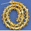 Light Topaz Bicone Faceted Glass Beads 8mm 1 Strand