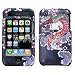 Black with Snake Skull Fabric Leather Snap on Hard Skin Faceplate Cover Case for Appl...