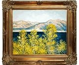 Art Reproduction Oil Painting - Impressionism: Antibes,View of the Cap,with the Mistral Blowing,1888 with Renaissance Bronze Frame - Bronze Finish - 30 X 34 - Hand Painted Framed Canvas Art