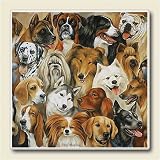 AbsorbaStone Coaster set~ Just Dogs ~4 Tile Drink Coasters ~ code 611C