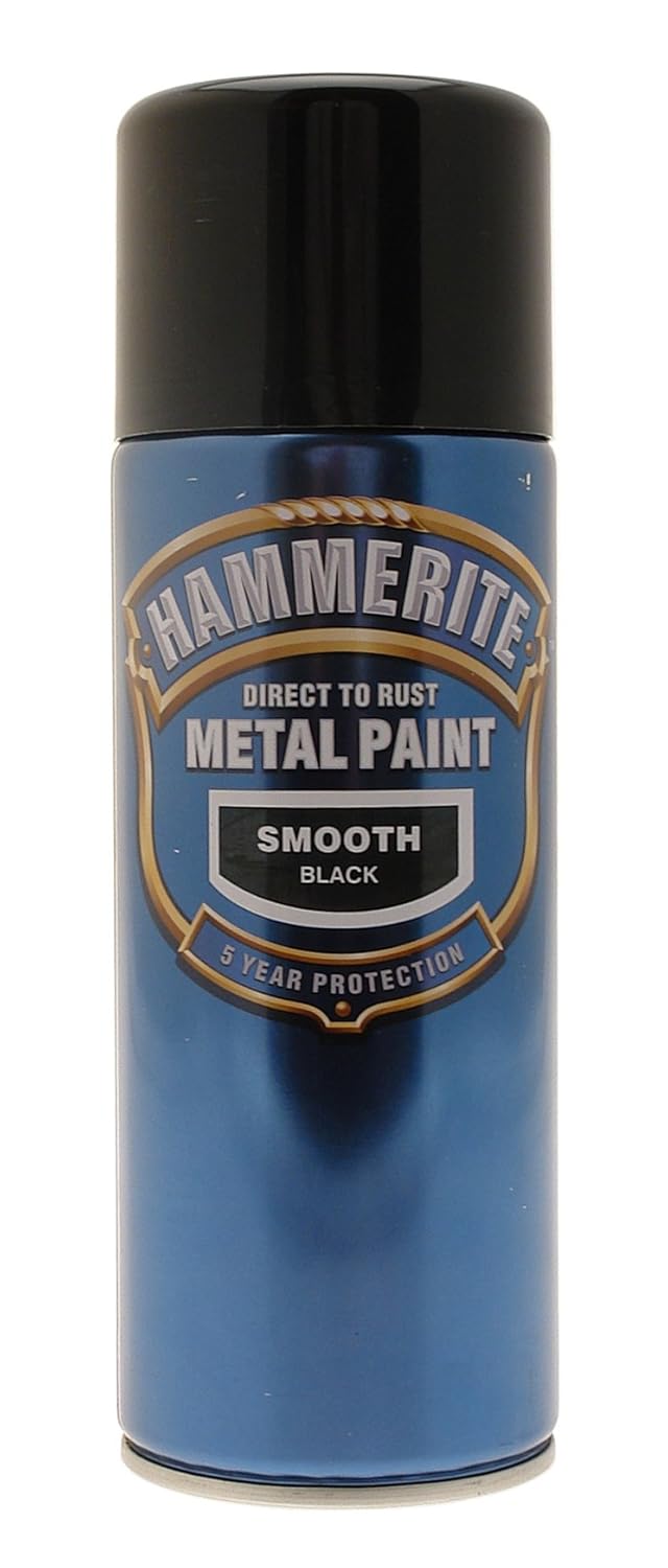 HAMMERITE PAINT SMOOTH BLACK AEROSOL 400ML eBay
